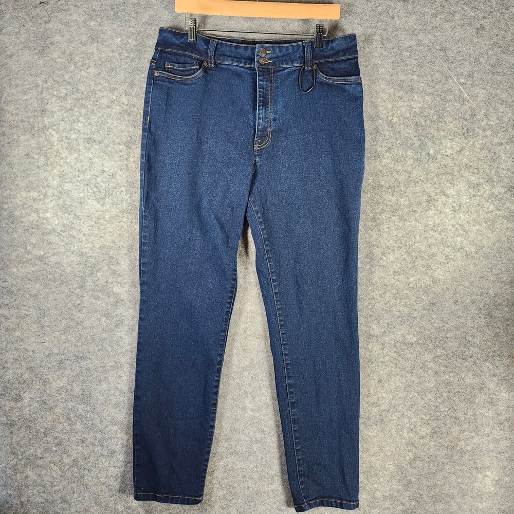Faith Jeans Womens Size‎ 16 Blue Rinse Wash Dark High Rise Denim Pants Casual